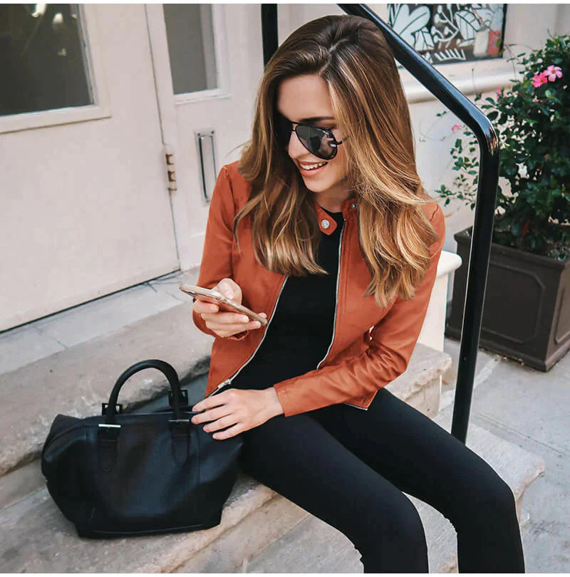 Emilia Leather Top