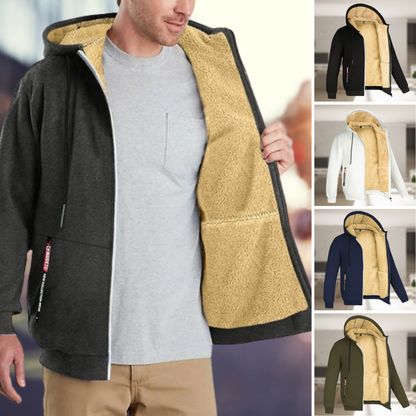 Sadi - Casual vinterjacka för herrar med huva och fleece