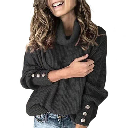 Lia - Oversize tröja med rullkrage