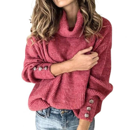Lia - Oversize tröja med rullkrage