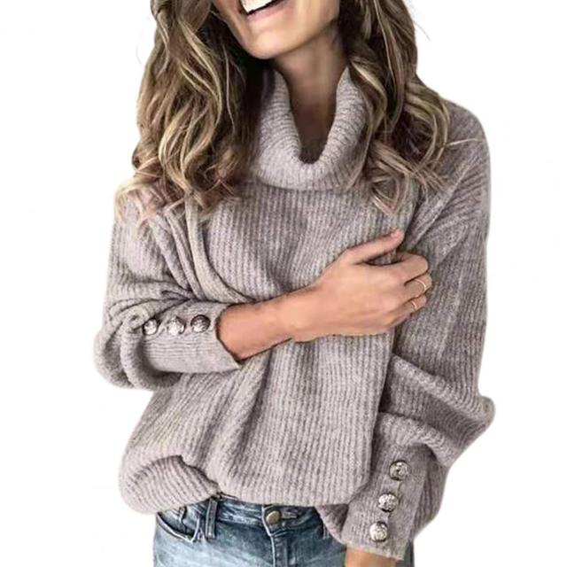 Lia - Oversize tröja med rullkrage