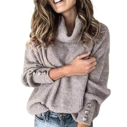 Lia - Oversize tröja med rullkrage