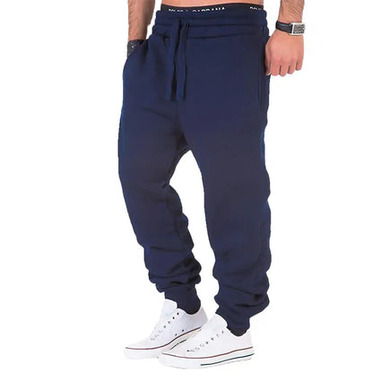 Sweatpants med elastisk midja Joggers för män