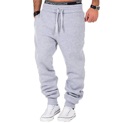 Sweatpants med elastisk midja Joggers för män