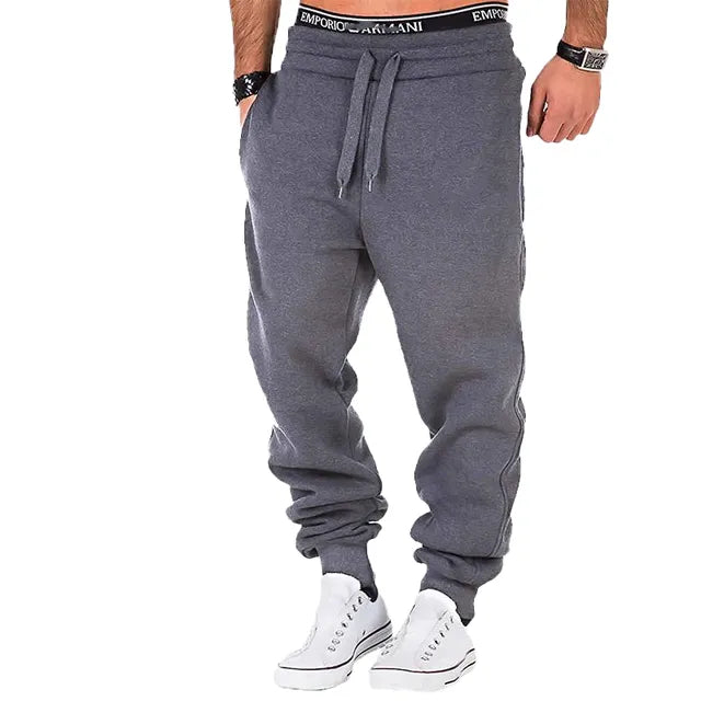 Sweatpants med elastisk midja Joggers för män