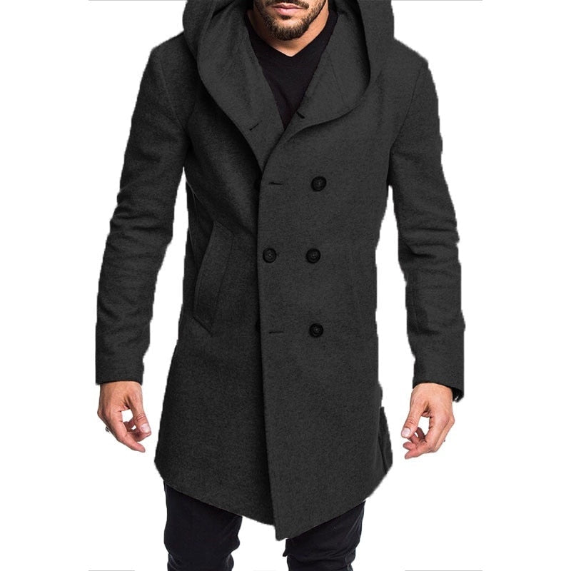 Trenchcoat med huva