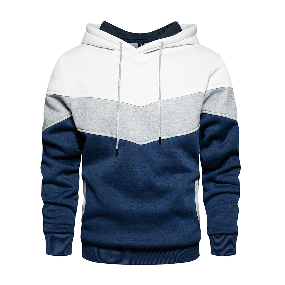 Patchwork-sweatshirt för män