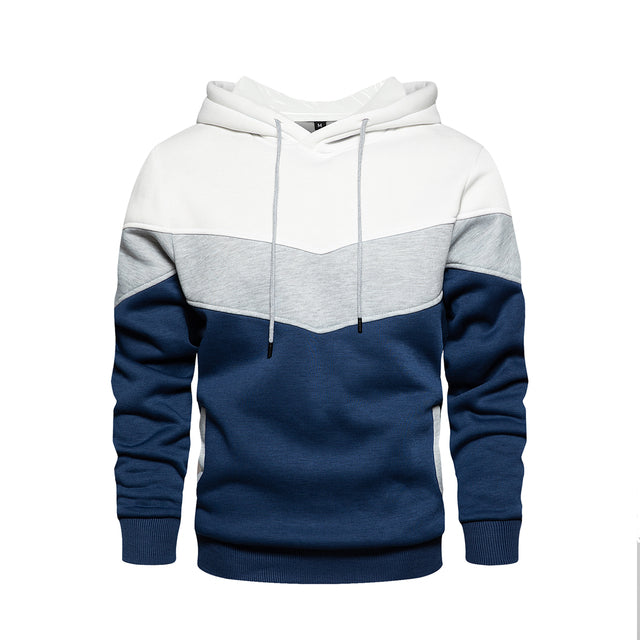 Patchwork-sweatshirt för män