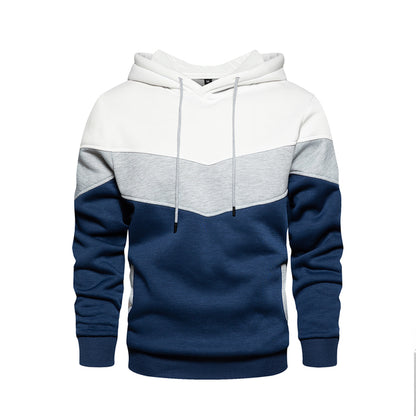 Patchwork-sweatshirt för män