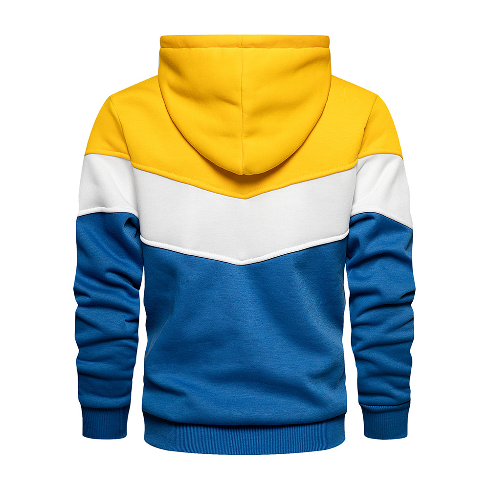 Patchwork-sweatshirt för män