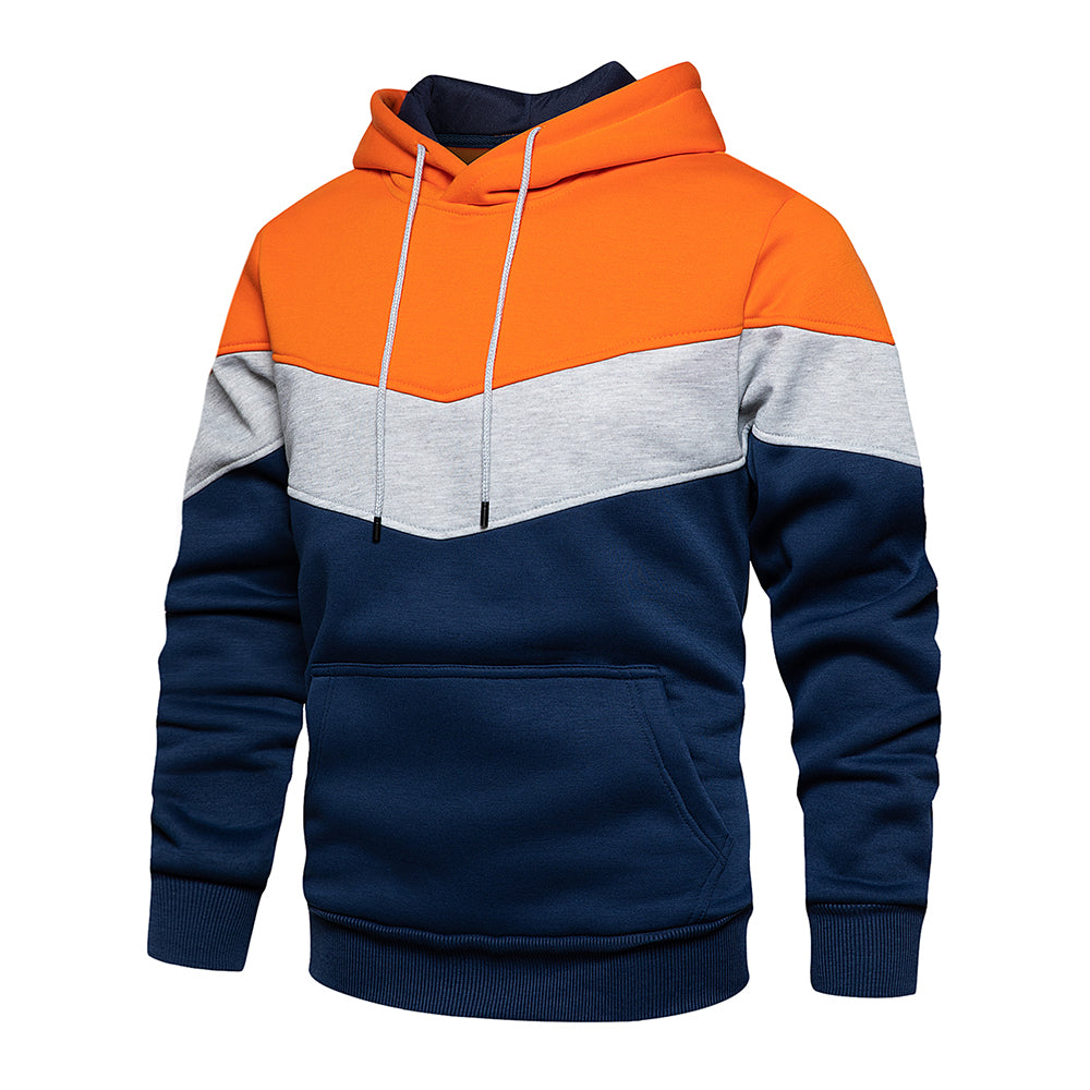 Patchwork-sweatshirt för män