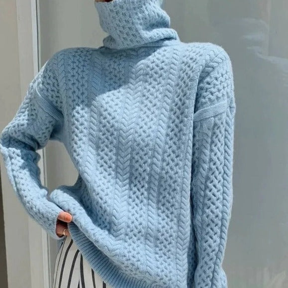 Tröja med turtleneck för kvinnor
