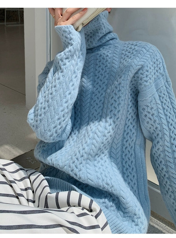Tröja med turtleneck för kvinnor