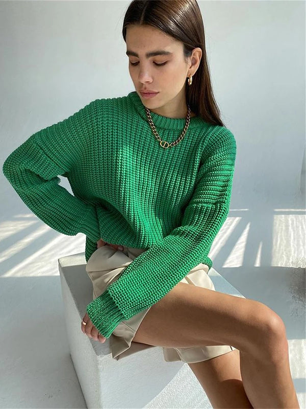 Långärmad pullover-tröja