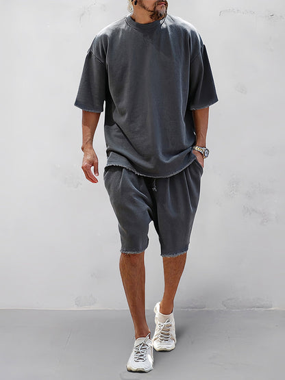 H.O.G Casual Loose Fit Solid Sports Set (köp 2, få 1 gratis)