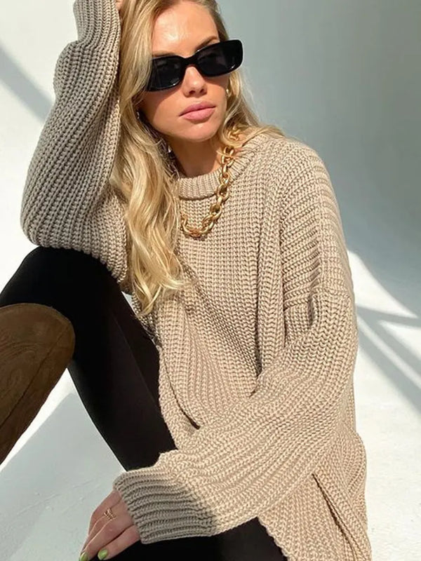 Långärmad pullover-tröja