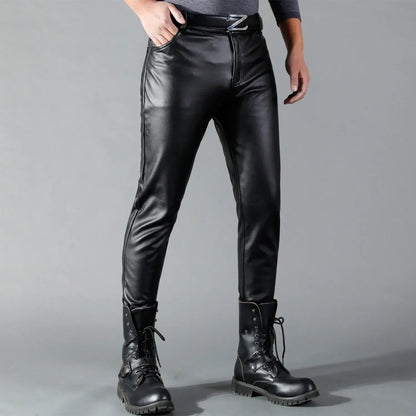 Svarta Mercury Skinny Stretch Faux Leather-byxor