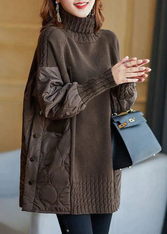 Felicia™ - Stickad tröja med turtleneck