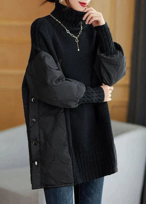 Felicia™ - Stickad tröja med turtleneck