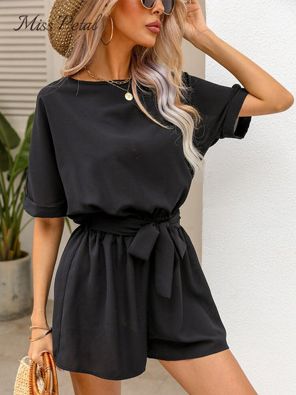 Sophia - elegant kortärmad jumpsuit