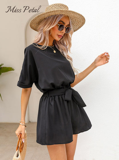 Sophia - elegant kortärmad jumpsuit
