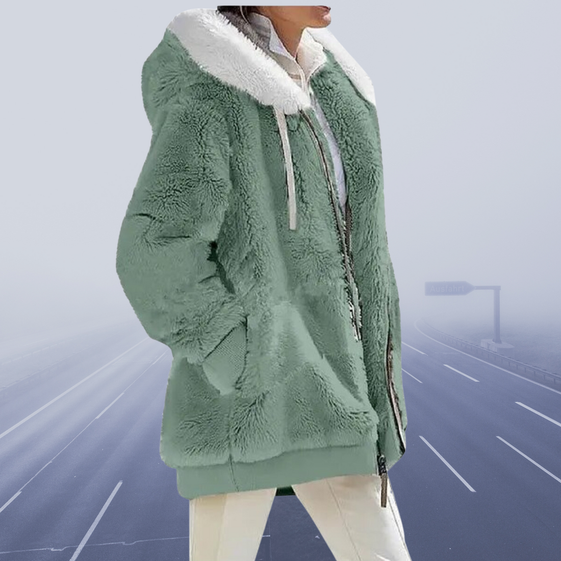 Alessandra - Ny casual fleecejacka med huva 2023