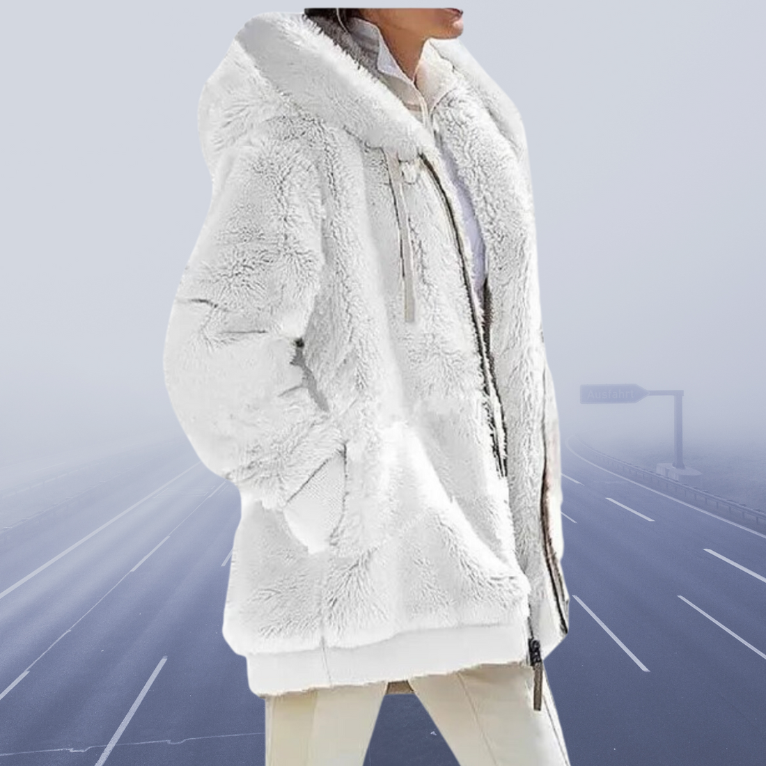 Alessandra - Ny casual fleecejacka med huva 2023