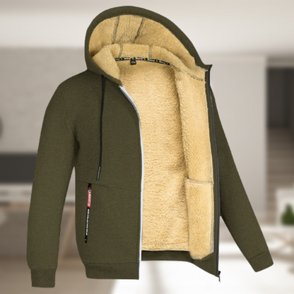 Sadi - Casual vinterjacka för herrar med huva och fleece