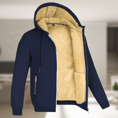 Sadi - Casual vinterjacka för herrar med huva och fleece