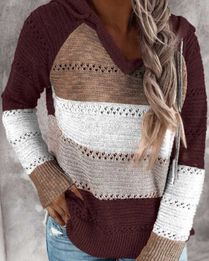 Mysig sweatshirt med huva