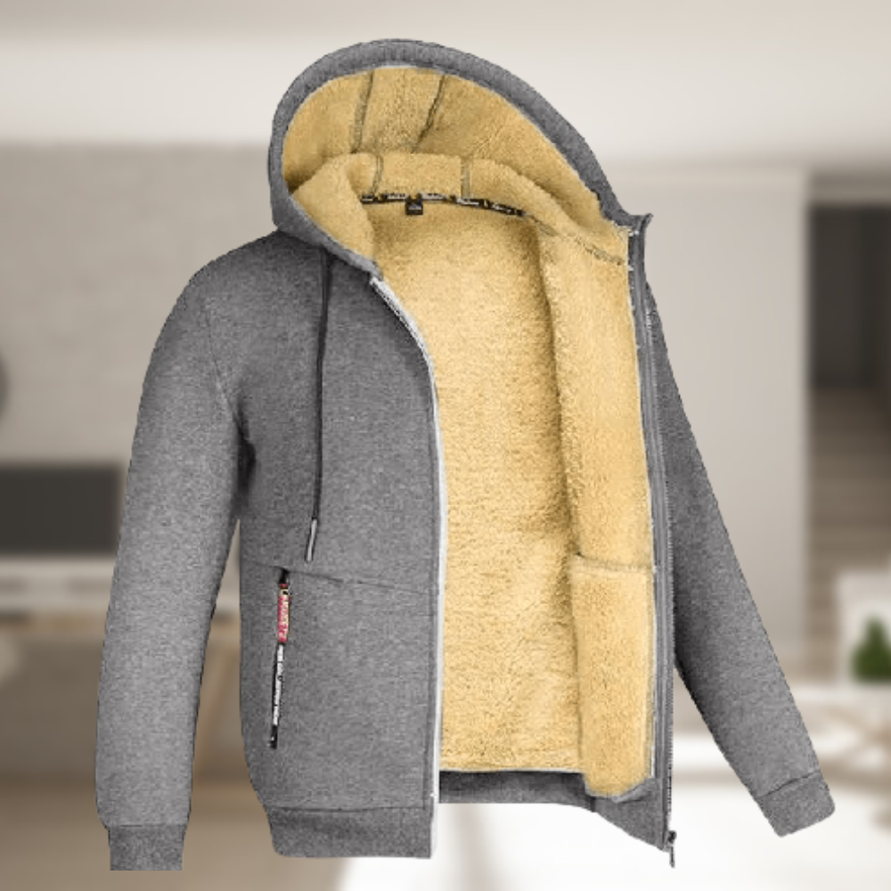 Sadi - Casual vinterjacka för herrar med huva och fleece