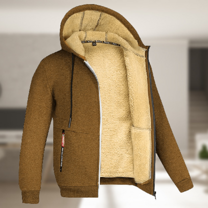 Sadi - Casual vinterjacka för herrar med huva och fleece
