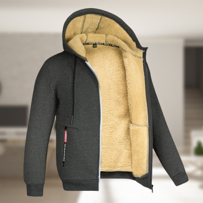 Sadi - Casual vinterjacka för herrar med huva och fleece