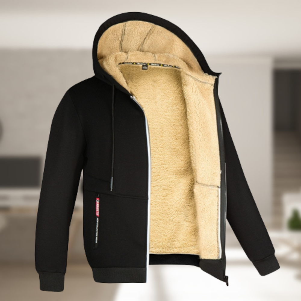 Sadi - Casual vinterjacka för herrar med huva och fleece