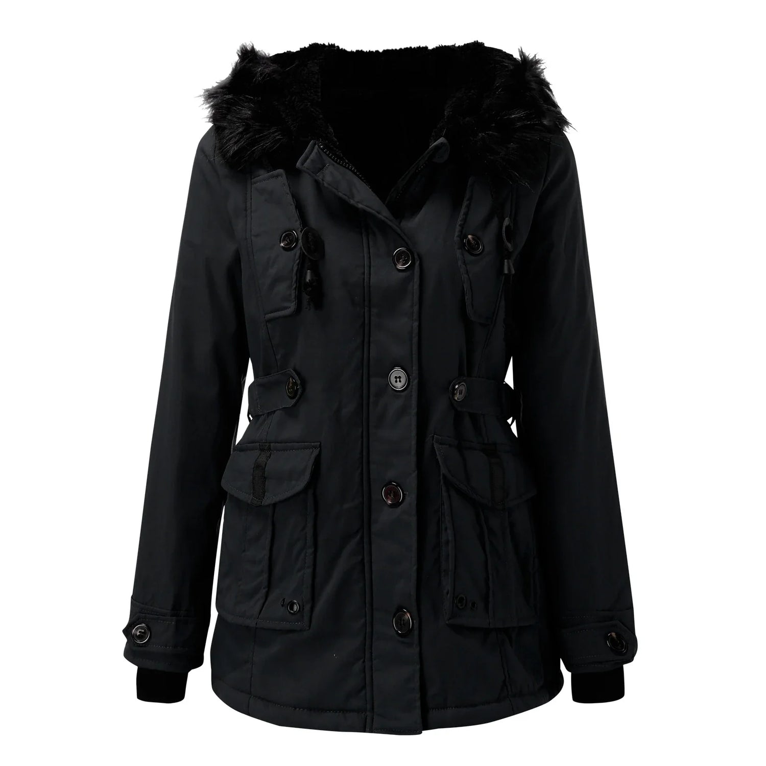 Elegant Fodrad Vinterjacka