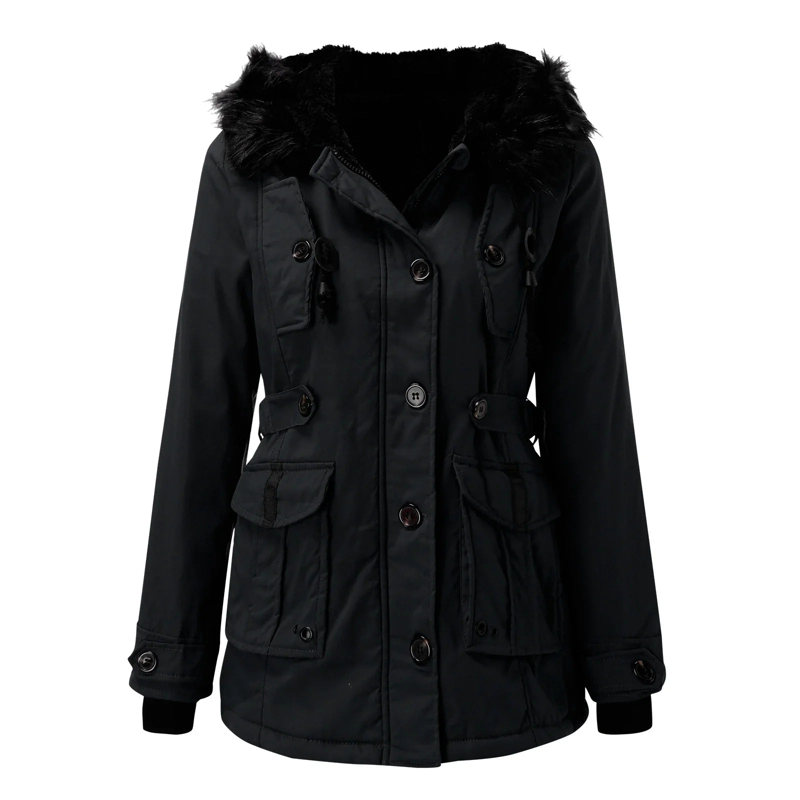 Elegant Fodrad Vinterjacka