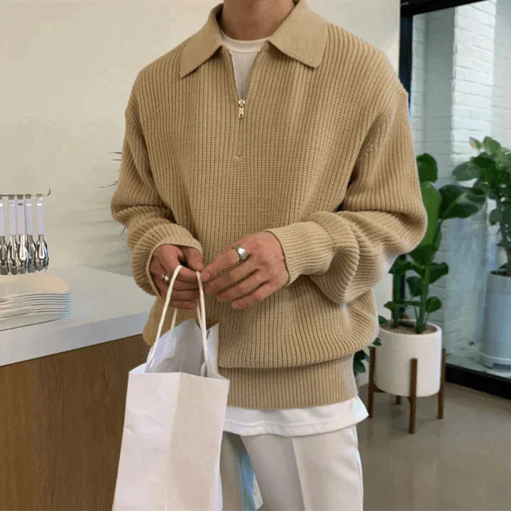 Amerikansk SWEATER med halvkrage - ETHAN
