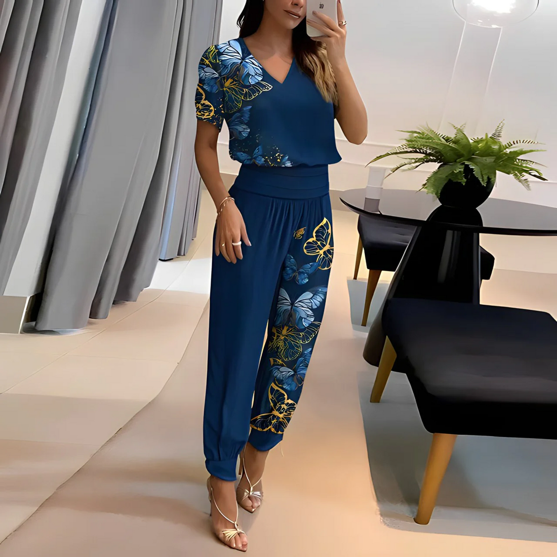 Stiligt Blus- och Byxset