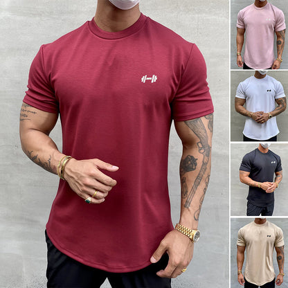 Stretchig sport-T-shirt i ren bomull