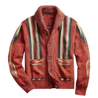 Vintage Jacquard-koftan för män