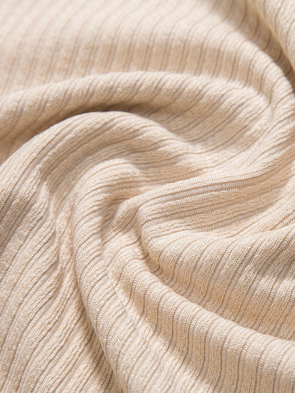 Knitted Ribbed Zip Polo &amp; Shorts