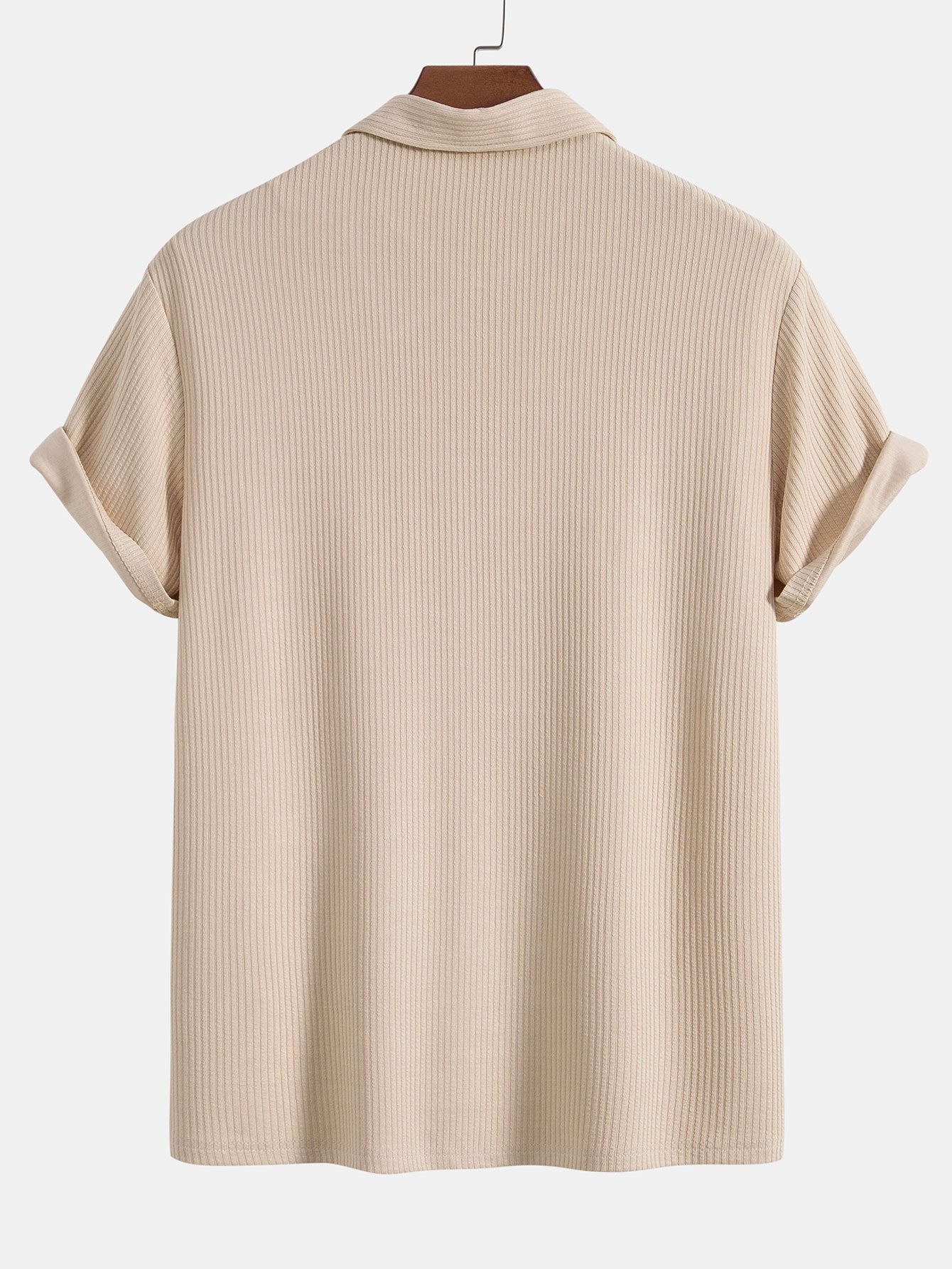 Knitted Ribbed Zip Polo &amp; Shorts