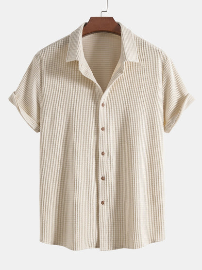 Waffle Button Up Shirt &amp; Shorts