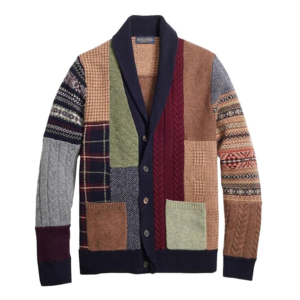 Vintage Colorblock-tröja för män