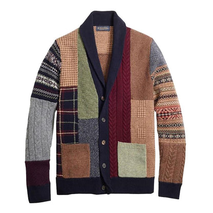 Vintage Colorblock-tröja för män