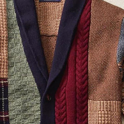Vintage Colorblock-tröja för män