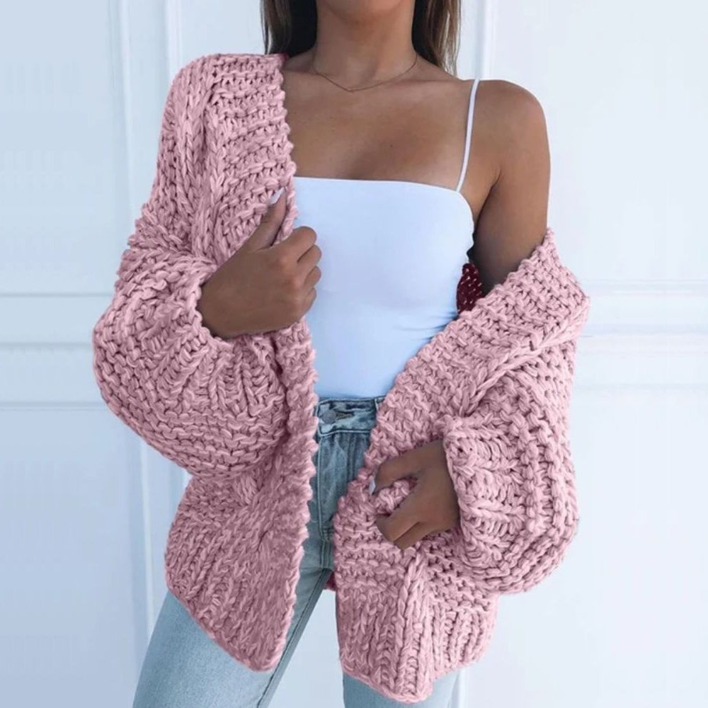 Loose cardigan tröja