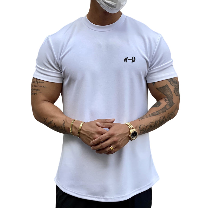 Stretchig sport-T-shirt i ren bomull