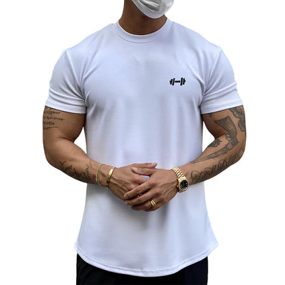 Stretchig sport-T-shirt i ren bomull