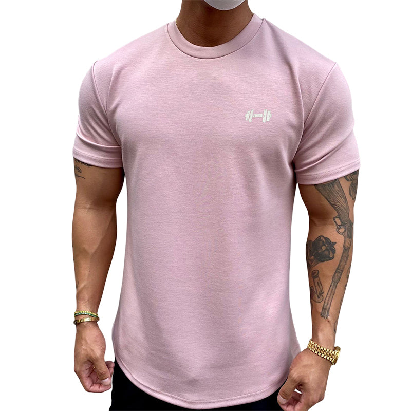 Stretchig sport-T-shirt i ren bomull